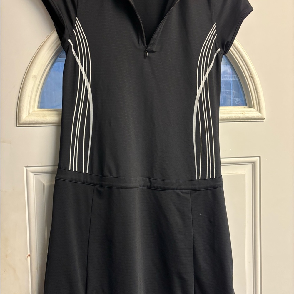 Sunice Black Golf Dress with White Accents